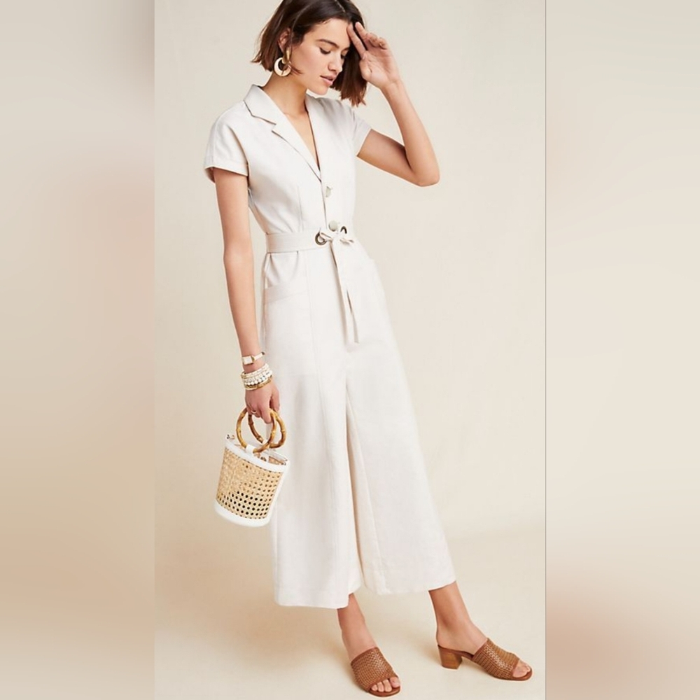 Anthropologie Elizabeth Wide-Leg Jumpsuit size 27